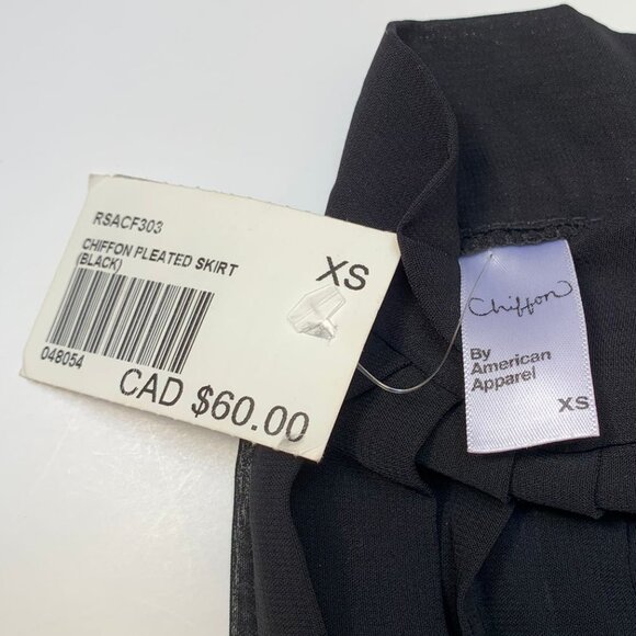 NWT American Apparel Made in USA Chiffon Pleated Skirt size XS - Picture 2 of 3